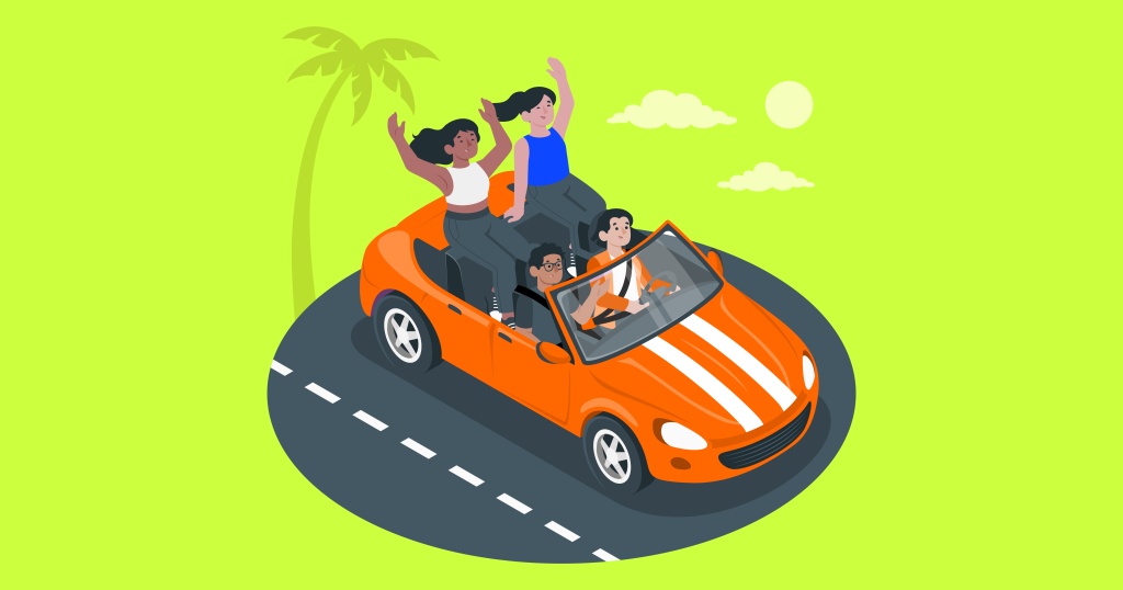 Изображение выглядит как транспортное средство, транспорт, машина, мультфильм